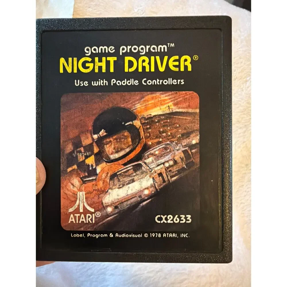 Atari Night Driver Video Game Atari 2600 Vintage 1978 CX2633 w/ Manual